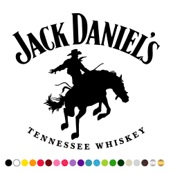 Stickers JACK DANIELS TENNESSEE SILHOUETTE RODEO